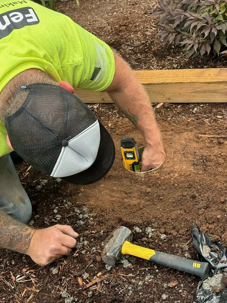 Digging hole for flagpole installation